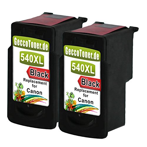 2 Spetan Druckerpatronen Ersatz für Canon PG-540 XL , (Schwarz , Black) je 30ml, 2x BK Tinte tintenpatronen inkcartridge 2x PG-540-Canon - 2