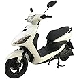EXER G80 Electric Scooter, 60V 30AH Graphene Ion Battery, 250W BLDC Motor, 25 KMPH Top Speed, 80-100 KM Range, Hydraulic Suspension, Alloy Wheels (White)