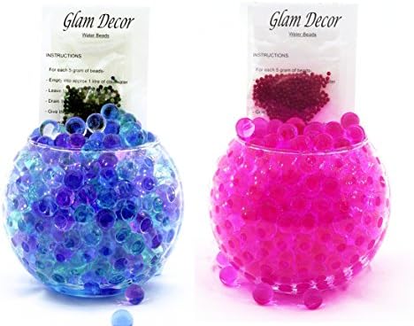 Pink-Multi 2 Packs Water Aqua Soil Bio Gel Ball Beads Wedding Vase Centerpiece UK