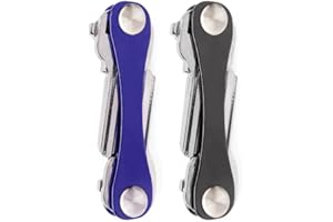 TSLRSA 2 Pcs Schlüssel-Organizer, Schlüssel-Organisator, kompakter Schlüsselanhänger, idealer Schlüssel-Organisator, praktischer Schlüssel-Organisator, leichte Tasche (grau, königsblau)