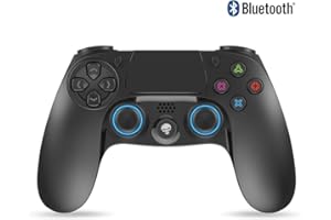 SPIRIT OF GAMER – Manette Playstation® 4 PGP Bluetooth Gamepad Noir – Sans Fil/Wireless – USB – Contrôleur avec Prise Jack 3.5mm - Rechargeable – Autonomie 12 Heures – Pavé Central
