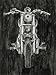Produktbild Artland Qualitätsbilder I Alu Dibond Bilder Alu Art 60 x 80 cm Fahrzeuge Motorräder Roller Zeichnung Schwarz C2NL Eisernes Pferd II