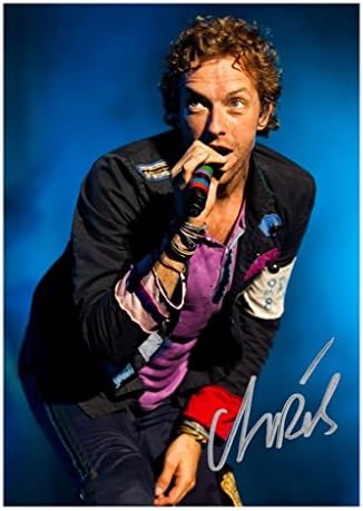 Chris Martin - Coldplay Autographed Signed A4 21cm x 29.7cm Photo Poster