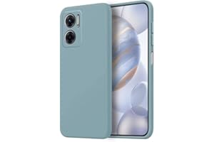 HONLEN Funda Compatible para Redmi 10 5G Case, (6.58" Inches) Líquida TPU Silicona Cover con Anti-Rasguño, Cáscara Suave Cubierta Azul Humo