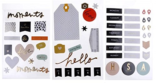 MP PD025-03 - Set de 3 sobres de pegatinas para scrapbooking