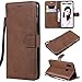 Produktbild Honor 10 Lite/Huawei P Smart 2019 Hülle, Leder Tasche Handyhülle Flip Wallet Schutzhülle für Huawei Honor 10 Lite/Huawei P Smart 2019 mit Ständer und Kartenfächer/Magnetverschluss#Q (Brown)