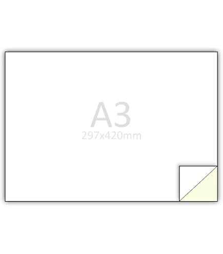 20 Étiquettes Autocollantes A3 (42x29,7 Cm) - Blanche Mate, Pour Imprimante