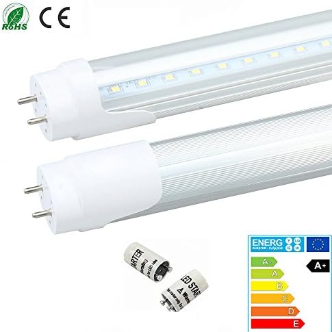 Maidodo 2x A+ T8 G13 120cm 18W 1620LM 96SMD Warm White 2800-3200K LED Tube Bulbs Fluorescent/Neon Tubes w Transparent Cover
