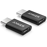 Anker USB C Adapter, [2 in 1 Pack] USB C (male) to Micro USB Adapter (female), Converts USB Type C input to Micro USB, Uses 56K Resistor, Works with Samsung S8, MacBook, ChromeBook Pixel and More