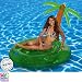 Produktbild Schwimminsel mit Palme, 2 Haltegriffe, 145 x150 cm: Badeinsel Poollounge aufblasbar Poolinsel Pool Liege Insel Badespaß