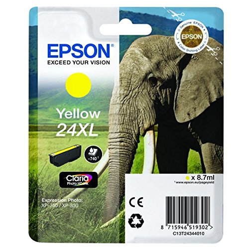 Epson T2434 Tintenpatrone Elefant XL, Singlepack gelb