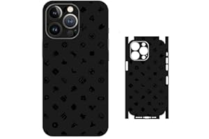 TF Skins Skin para iPhone 14 Pro Max Skin/Protector de pantalla para la parte trasera y los lados de aspecto elegante, incluye protección de cámara contra arañazos (iconos)