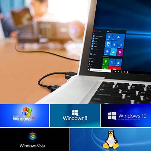 DisplayPort auf HDMI, VicTsing Vergoldet DisplayPort (DP) to HDMI Kabel HDTV Adapter Konverter Male to Female mit Audio Output - 4