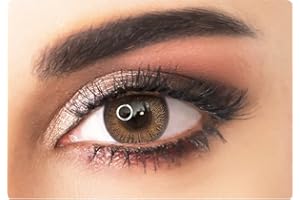 ADORE - Lentes de Contacto de la Colección DAY - Lentillas de Color sin Graduación - Lentillas de Colores para Ojos Claros y Oscuros 1 PAR (Marron)