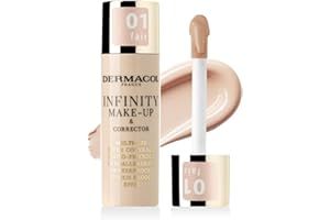 Dermacol Infinity maquillage et correcteur, Multi-usages, Super couvrance, Adapté à la photo, Hypoallergénique, Waterproof, Touch-proof, SPF 15, 01 - Fair
