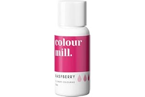 Colour Mill Peinture alimentaire comestible à base d'huile pour crème au beurre, fondant, pâte à sucre, glaçage et chocolat – Framboise 20 ml