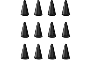 HOTLIFE Puntas de lápiz, puntas de lápiz altamente sensibles, 12 unidades (negro)