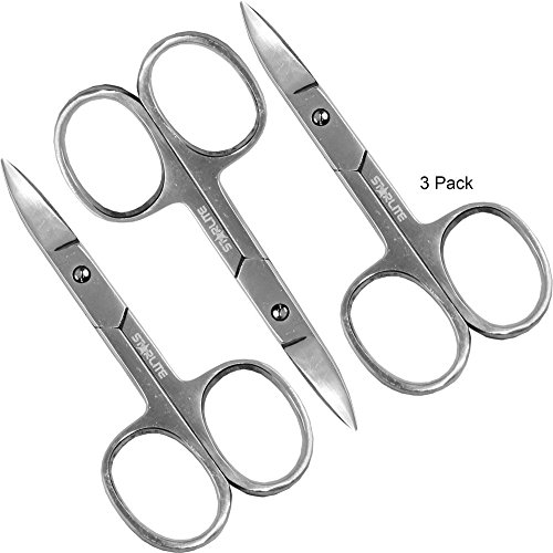 Starlite 3 Pack Manicure-Pedicure Stainless Steel Nickel Plated Nail Scissors