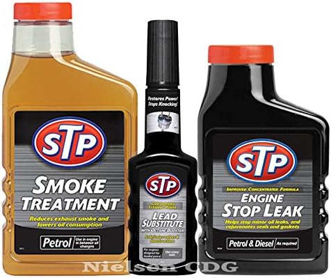 STP Smoke Treatment 450ml + Engine Stop Leak 300ML+Lead Sub Octane Booster 200ML