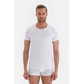 Dagi Erkek D5120 Compact O Yaka T-Shirt Pamuklu &Ouml;rme Beyaz