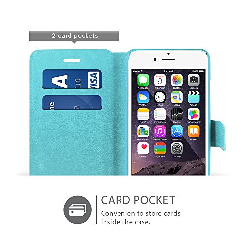 iPhone 6 Flip Case, iPhone 6s Flip Case, TheBlingZÂ® PU Leather Slim Flip Wallet Case Cover for iPhone 6 6s - Blue
