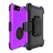 Produktbild iPhone 7 Plus Hülle, Asnlove 360 Grad Drehbare Robustes Kunststoff Shell Case | Hybrid 2 in 1 TPU+PC Schutzhülle Cover Case Silikon Rüstung Armor Dual Layer Muster Handytasche Backcover mit Grad Fingerwölbung Handy Hülle Tasche Schutz Etui Schale Bumper für Apple iPhone 7 Plus 5.5 Zoll - Lila