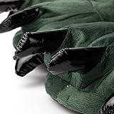 Katara 1773 Tatzen Hausschuhe in verschiedenen Designs - kuschelig weich - warme Schlappen, Pantoffeln für Frosch Krokodil Drache - Onesize passend zu Jumpsuit, Onesie Karneval/Faschings-kostüm, Dunkelgrün, 37-45 - 