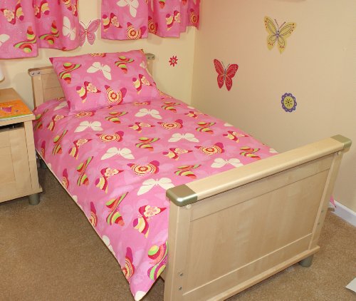 Glitter Butterfly cot bed duvet set