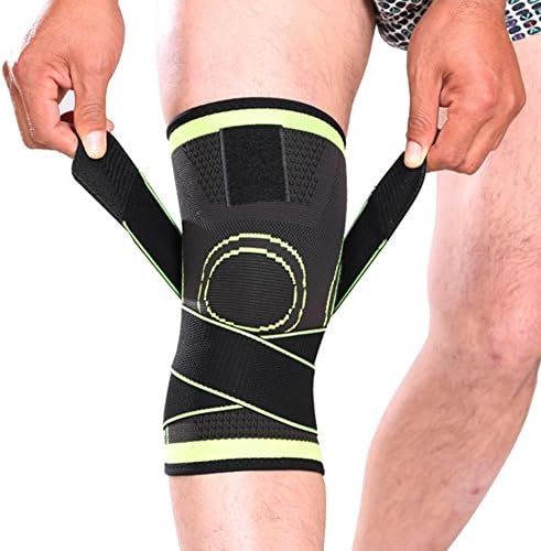 Knee Brace, Compression Knee Sleeve with Adjustable Strap for Pain Relief, Meniscus Tear, Arthritis, ACL, MCL, Quick Recovery - Knee Support for Running, Basketball, CrossFit by Vitoki (Single)