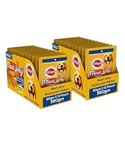 Pedigree Meat Jerky Stix Dog Treats, Barbeque Chicken, 80 g (Pack of 24)