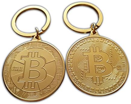 Bitcoin 2x keyrings different styles gold plated beatiful souvenir gift