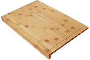 KIMBATEX TEXTIL HOGAR TIENDA Kimbatex Kitchen Tabla de Cortar de Bambú, 45x34x5 cm, Tabla Grande con Soporte para Cocina