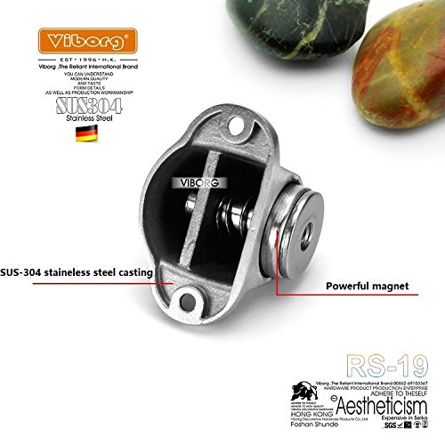 VIBORG SUS304 Edelstahl Guss Boden Halterung montiert Magnetverschluss Türstopper Tür Stopper Türstopper Satin Nickel gebürstet, rs-19 - 6