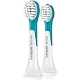 Philips Sonicare HX6032/33 Pack da 2 Testine di Ricambio For Kids Mini per Spazzolino Elettrico Sonico, Per Bambini dai 3 ai 
