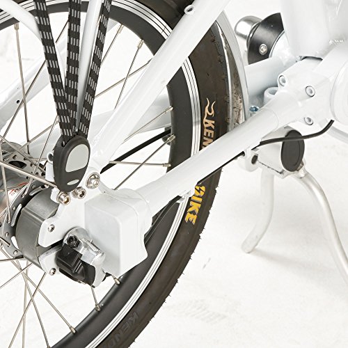 Elektro-Faltrad „Kadanie“, 20 Zoll, 3-Gang, Aluminiumrahmen, weiß, Kardanantrieb - 6