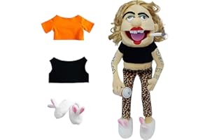 SGZIOO 60cm Jeffy Puppet Plush Toy Doll, Jeffy Series Hand Puppets for Kids & Adults, Nancy Jeffy Puppets with Working Mouth for Play House, Funny Hand Puppet for Birthday Christmas Halloween Party