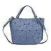 Produktbild Willsego Damen Jeans Tote Bag Vielzahl Faltbare PU Hnadbag Casual Lingge Bag Schulter Messenger Bag (Farbe : Blue-(lxwxh):38x13x25cm, Größe : -)