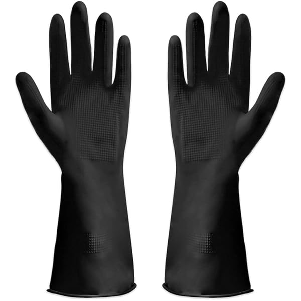 Gants De Protection Chimique Gebol Carostar Taille XL (10) - Intérieur Coton, Grande Adhérence - Pour Nettoyage, Labo