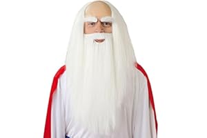 Fiestas Guirca Peruka i biała broda kapłan druidów starego celtyckiego świętego magia