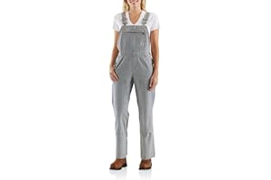 Carhartt Damen Latzhose Relaxed Fit Denim Railroad Stripe Bib Overall