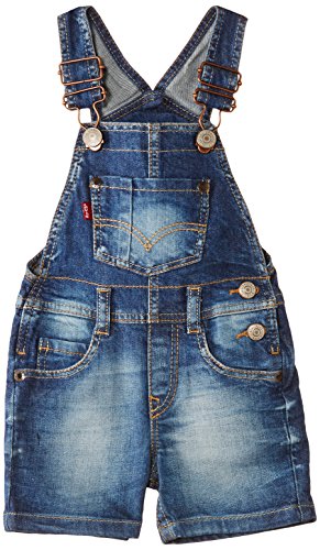 Levi's Baby-Boys NF21004 Overall Shorts, Blue (Indigo), 3-6 Months (Manufacturer Size:3 Months)