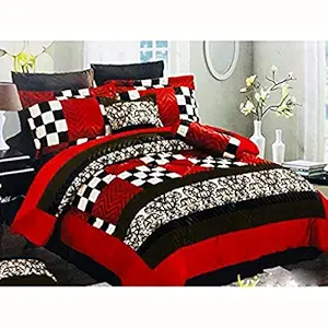 House Of Sensation Velvet Touch Bedsheets for King Size Double Bed 100% Cotton bedsheet with 2 Pillow Covers Kingsize Luxurious Print King-Size Bed Sheets
