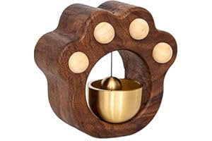 Yiokii Wooden Cat Paw Doorbell for Easy Entry Reminder