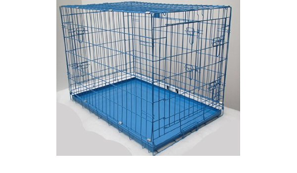 medium blue dog crate