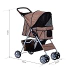 PawHut-Passeggino-per-Cani-Carrello-per-Animali-Domestici-Carrello-Carrozzina-75-x-45-x-97cm-caff