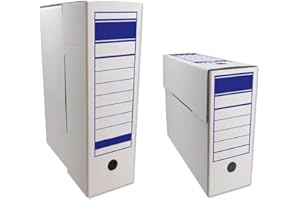 ABD Archivadores Definitivos para guardar Documentos y Facturas - Caja de Cartón Plegable, Montaje Fácil, 2 Posiciones, Material de oficina (A4, Pack 20)