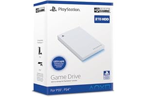 Seagate Game Drive pour PS4/PS5 2To, Disque Dur Externe, 2.5 Pouces, USB 3.0, sous Licence Officielle, éclairage LED Bleu, INCL. 2 semaines Playstation+ (STLV2000202)