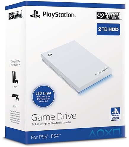 Seagate Game Drive Pour Xbox 2To, Disque Dur Externe, HDD Portable, USB 3.2, Noir, Certifié Xbox, LED RVB, Services Rescue (STKX2000403