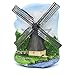 Produktbild Kinderdijk Windmühlen Holland Klompen Amsterdamer Grachten Niederlande 3D Handbemalter Harzmagnet Niederländische Holland Windmühle Nether Anne Frank Keukenhof Van Gogh Brüssel Rotterdam Den Haag