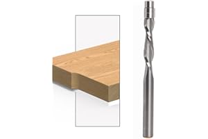 Sinoprotools Spiral Flush Trim Router Bits, Solid Carbide Flush Trim Router Bits, 1/4" Shank Down-Cut 1/4"X1/4"X1-1/8"X3"(1 Bits)